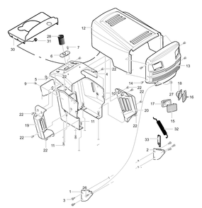Console And Hood Diagram and Parts List for 40379X88-(VRO4016HRX)  Briggs and Stratton Lawn Tractor